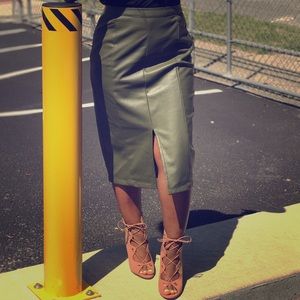 Faux Leather Skirt